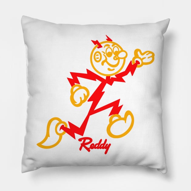 Reddy Kilowatt Pillow by Cataleyaa