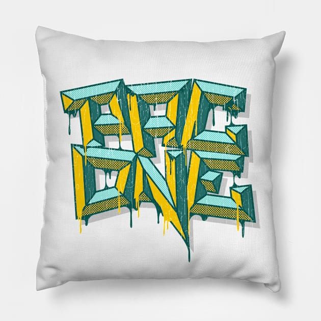 pacone halftone bevel Pillow by trev4000