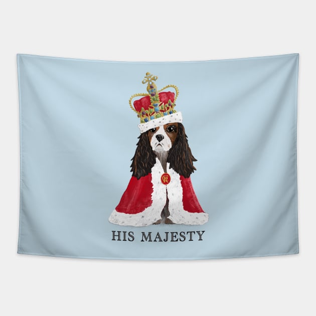 His Majesty King Charles Fun Coronation Souvenir  Pink Tapestry by NattyDesigns