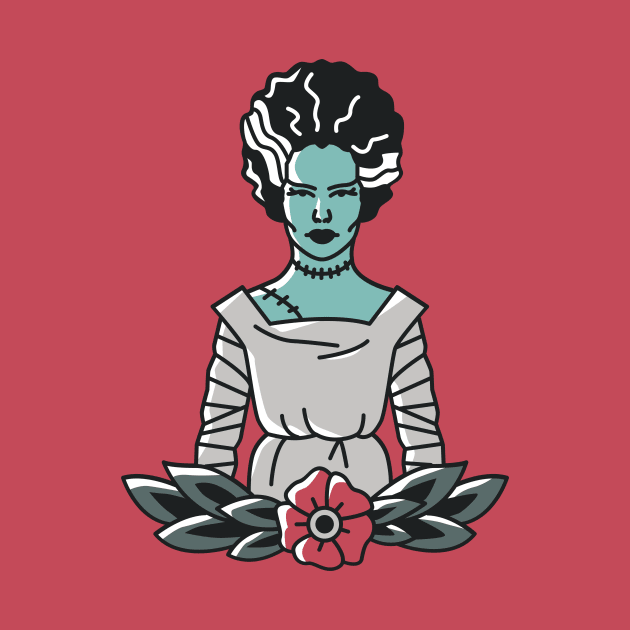 Vintage Bride of Frankenstein Emblem by SLAG_Creative