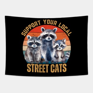 Support Your Local Street Cats Tapestry