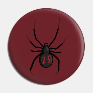 Lucky Number Black Widow Pin