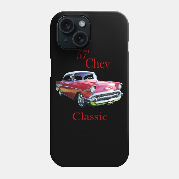 Muscle car 57 Chev Belair Classic Phone Case by Muscle Car Tees