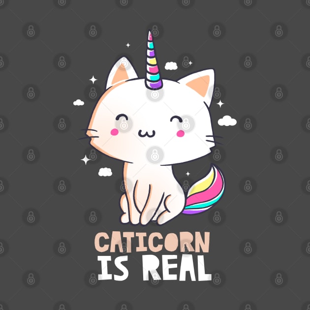 Caticorn Is Real Funny Cute Gift by eduely