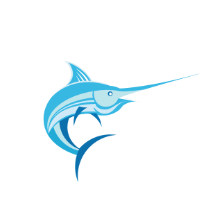 Blue Marlin Swordfish Logo Magnet