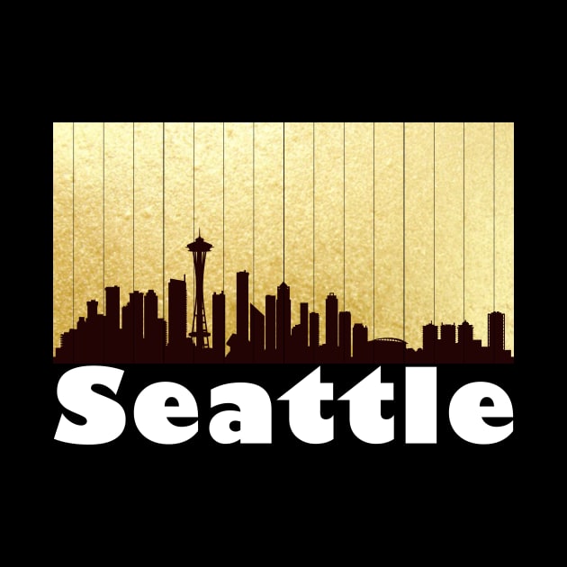 The Love For My City Seattle Skyline Great Gift For Everyone Who Likes This Place. by gdimido