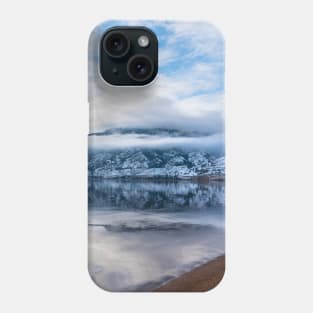 Winter Mountain Lake Reflections Phone Case