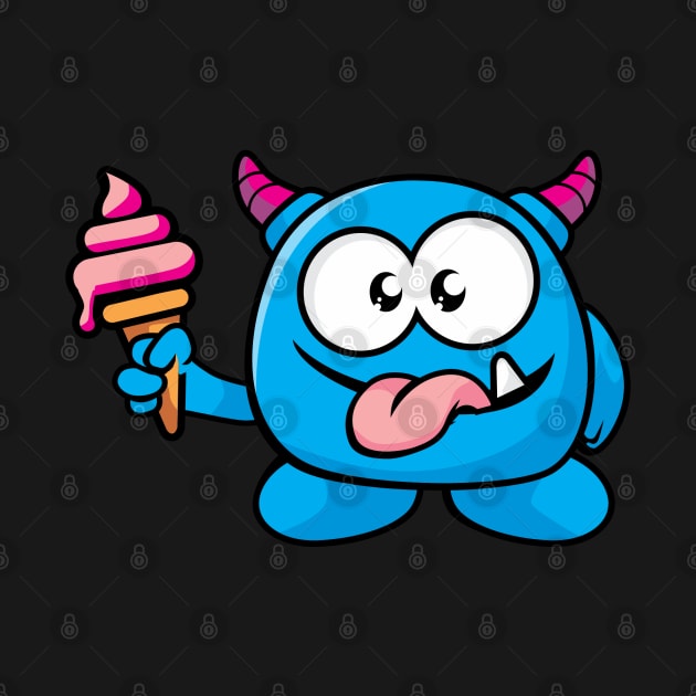 Cute Monster With Ice-cream by Raja2021