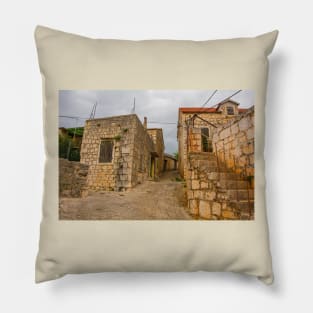 Loziscz Village in Brac, Croatia Pillow