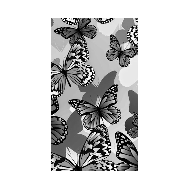 Gray Butterfly Phone Cases Style by ARIMAID