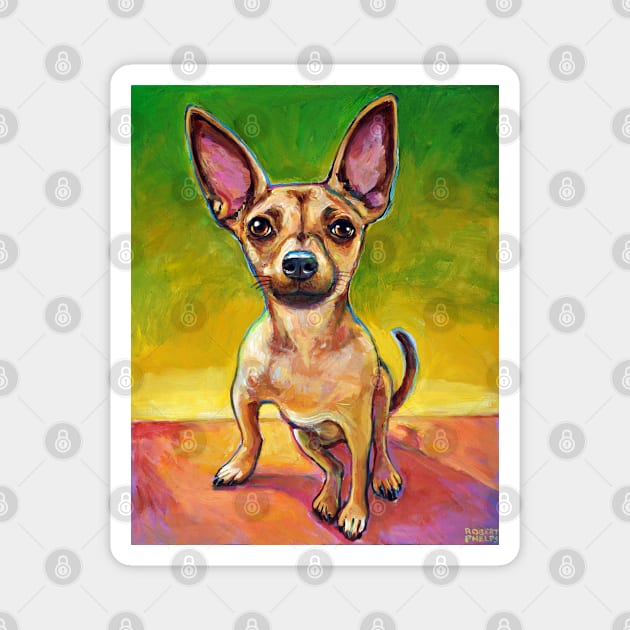 Ollie the Chihuahua Magnet by RobertPhelpsArt