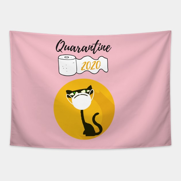 Quarantine with my Cat 2020 Tapestry by Pro-tshirt