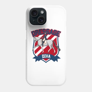 Dressage Diva Red and Blue Phone Case