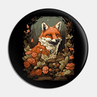 Foliage Fox Pin