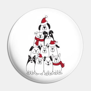 Doggie Christmas Tree Pin