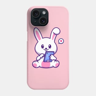 Cute Rabbit Playing Phone Cartoon Phone Case