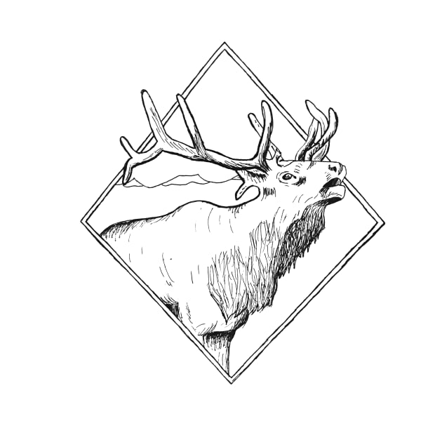 Outdoors Elk Head by deadlydelicatedesigns