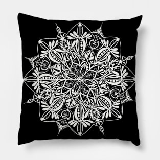 Mandala 1 - White Pillow