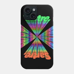 Jean Paul Sartre Kaleidoscope Typographic Design Phone Case