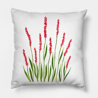 Small Red Flowers Pillow