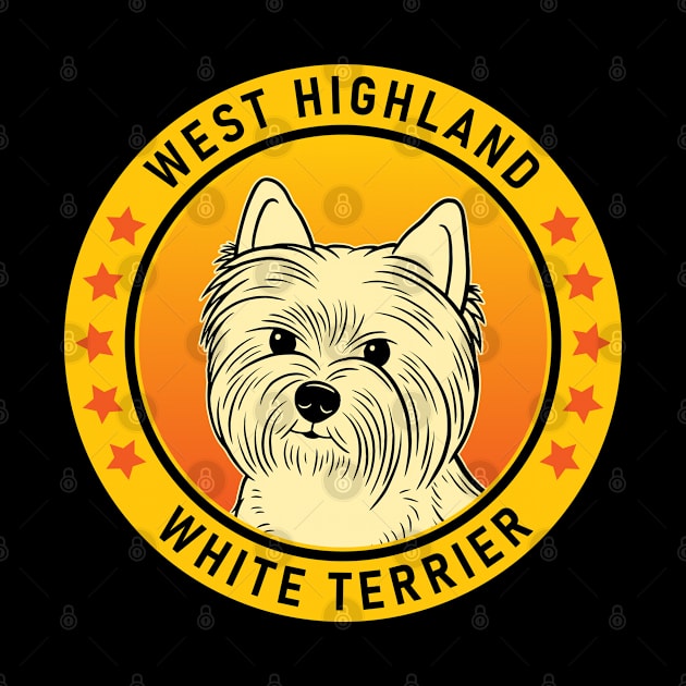 West Highland White Terrier Westie Dog Portrait by millersye