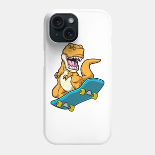 Dinosaur as Skater with Skateboard Phone Case