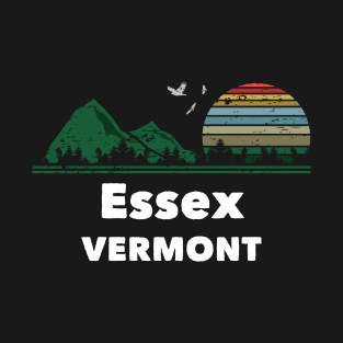 Mountain Sunset Flying Birds Outdoor Essex Vermont T-Shirt
