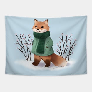 Winter Fox Tapestry
