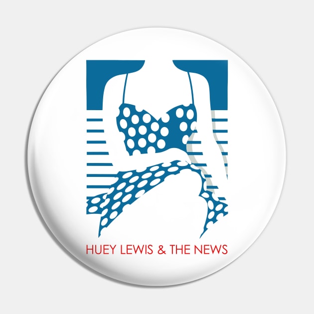 Huey Lewis & The News • Original Retro 80s Style Artwork Pin by unknown_pleasures