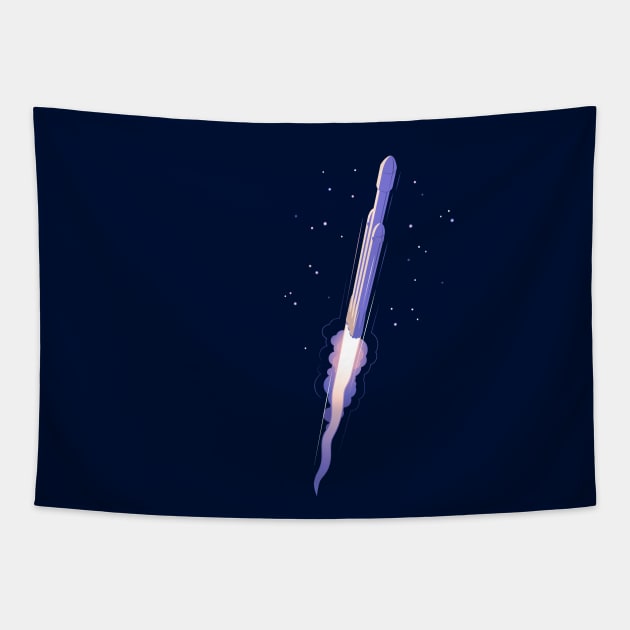 Falcon Heavy Tapestry by goldengallery