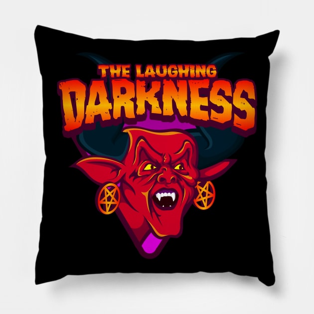 The Laughing Darkness Pillow by ilcalvelage