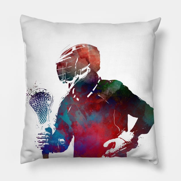 lacrosse sport art #lacrosse #sport Pillow by JBJart