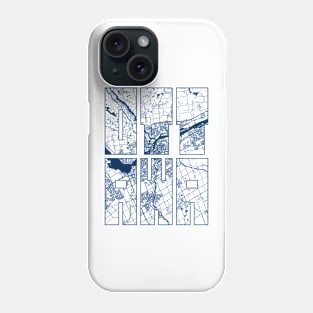 Ottawa, Ontario, Canada City Map Typography - Coastal Phone Case