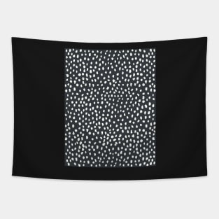 Dark Grey Dalmatian Print Mask Tapestry