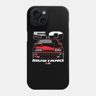 Foxbody 5.0 Ford Mustang 4 Eye Red Phone Case