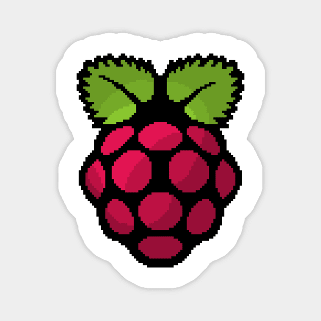 Raspberry Pi Pixel Logo Magnet by gigapixels