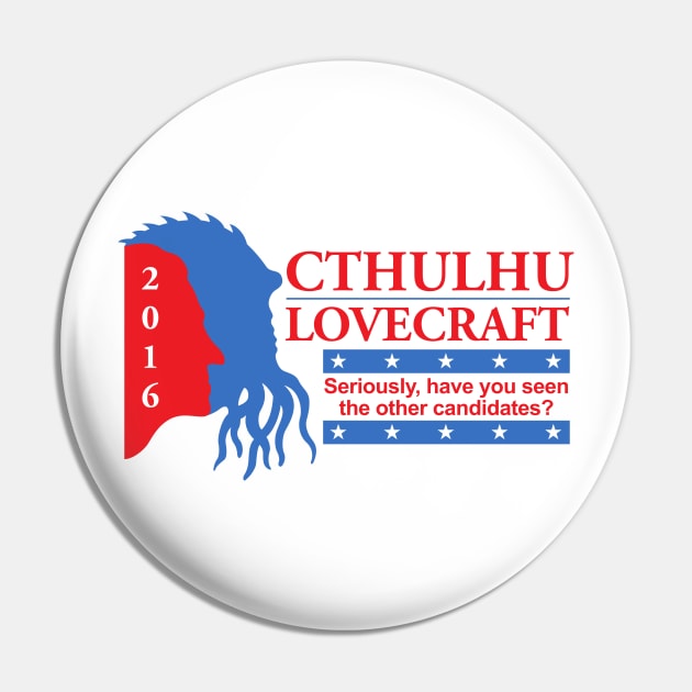 Vote Cthulhu Pin by joefixit2