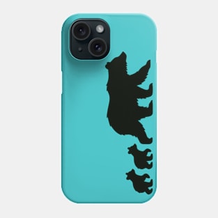 Mama Bear with Two Cubs Phone Case