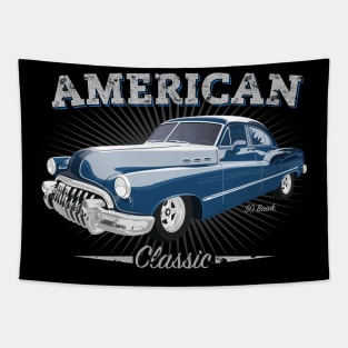 Retro American Classic 1950 Buick Design Tapestry