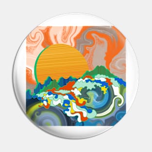 Sunset a paradise Pin