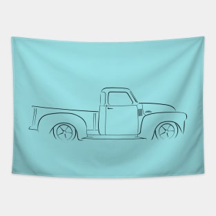 Chevy 3100 Pickup - profile Stencil, black Tapestry