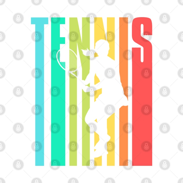 US Open Tennis Player Silhouette by TopTennisMerch