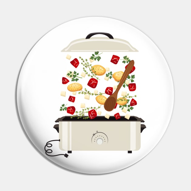 Flying Stew Pin by SWON Design