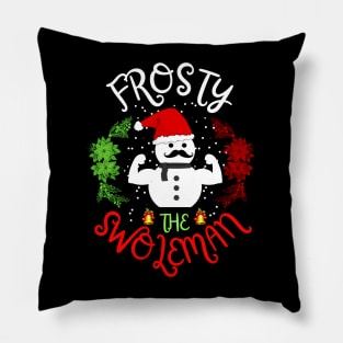 Christmas Santa Frosty The Swoleman Pillow