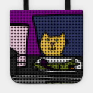 Cat At A Table Meme Goes Dotty Tote