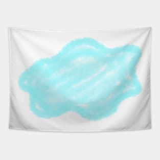 Sky Blue watercolor clouds art Tapestry