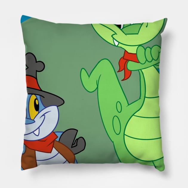 Bull Gator and Axl Pillow by PrinceOfDingos