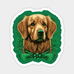 Golden Retriever St. Patrick's Day Magnet