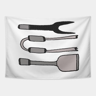 Barbecue Utensils Tapestry