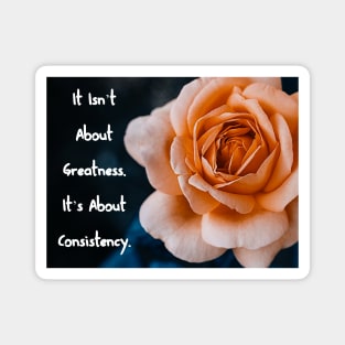 It Isn’t Always About Greatness. It’s About Consistency. Wall Art Poster Mug Pin Phone Case Case Flower Art Motivational Quote Home Decor Totes Magnet